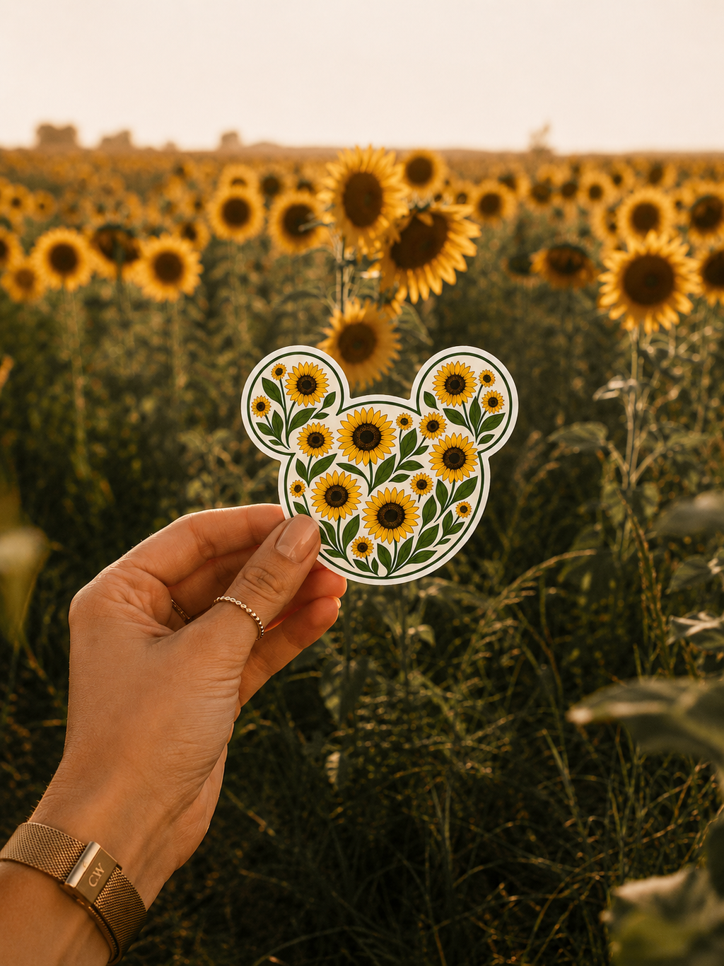 Sunflower Mickey Sticker