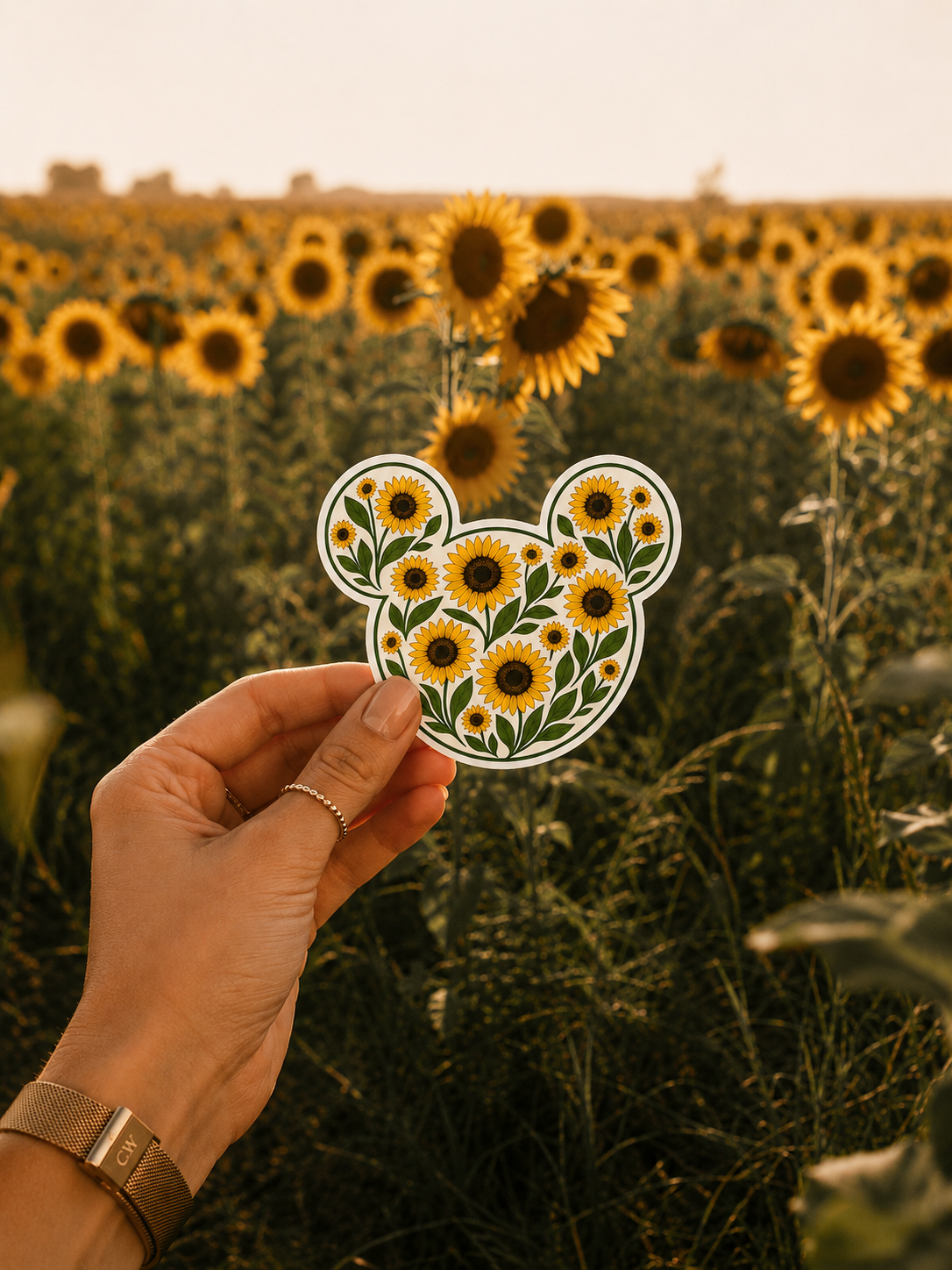 Sunflower Mickey Sticker