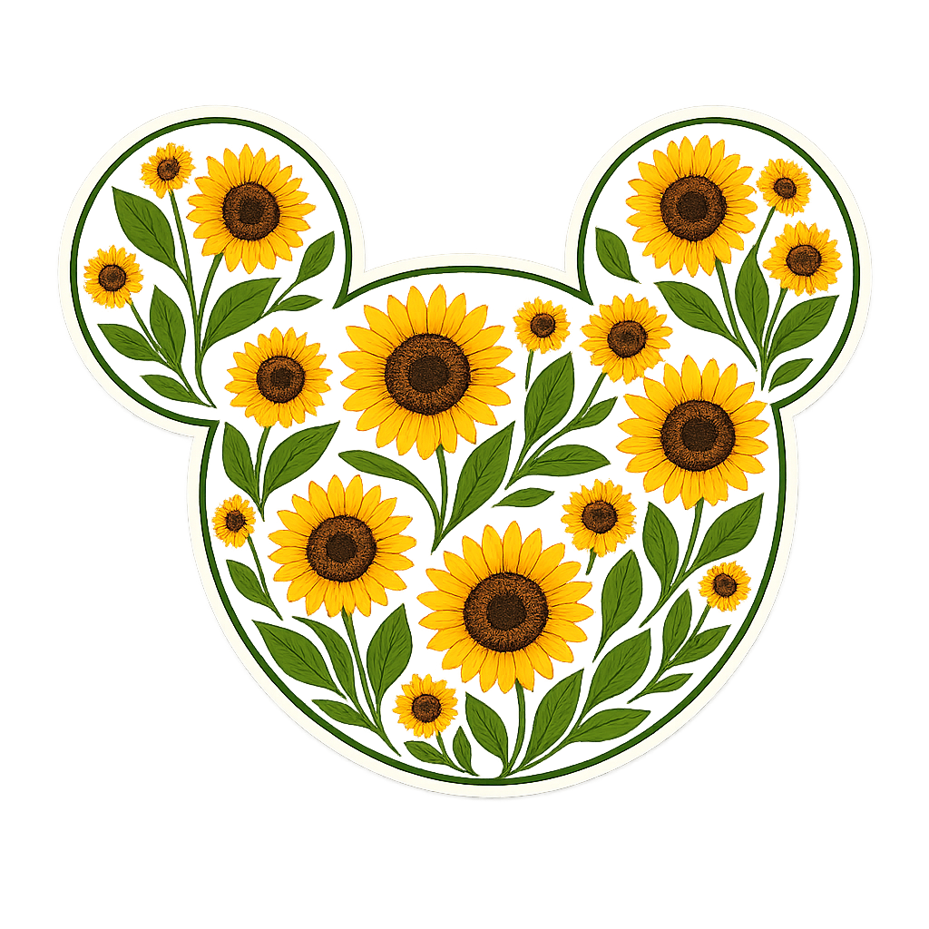 Sunflower Mickey Sticker