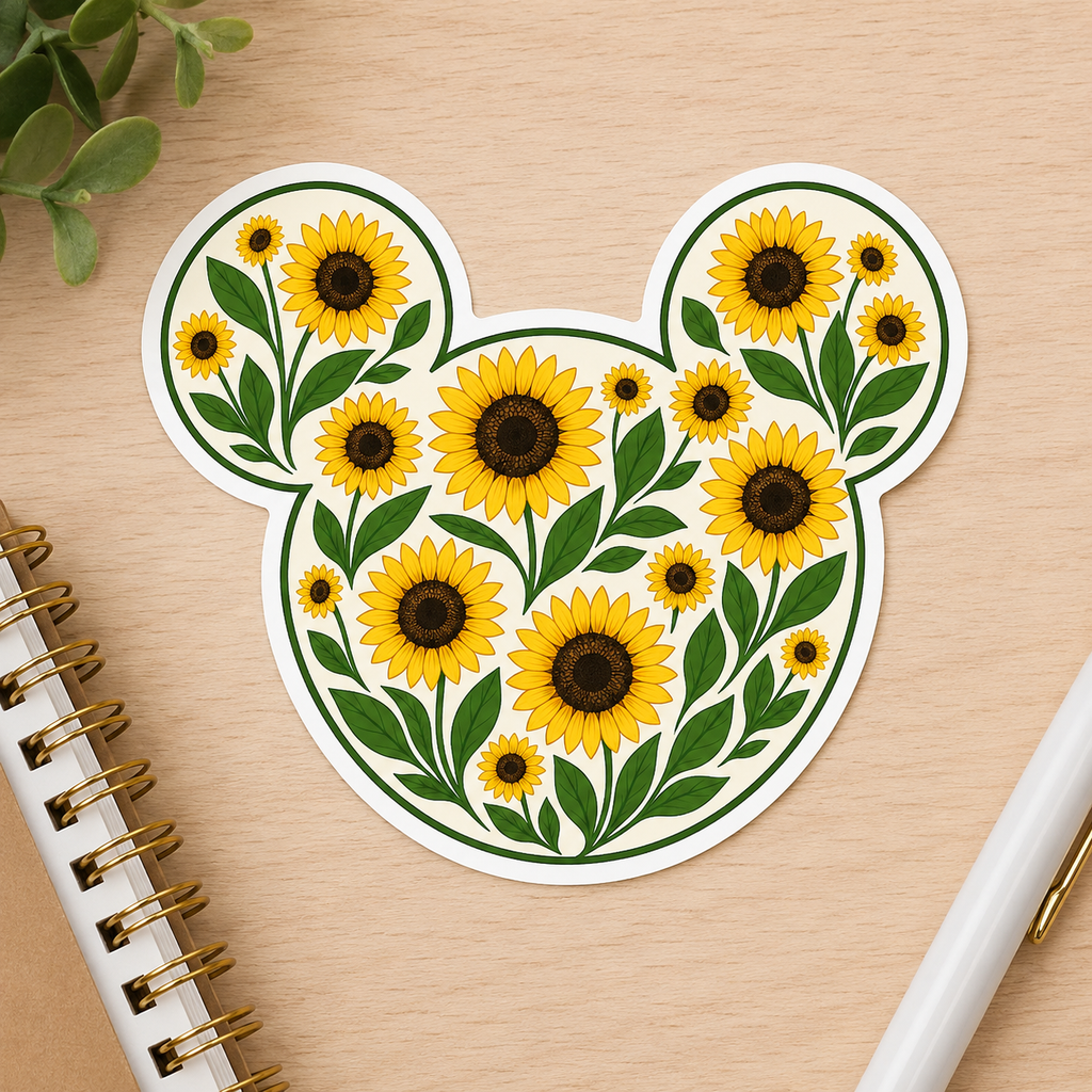 Sunflower Mickey Sticker
