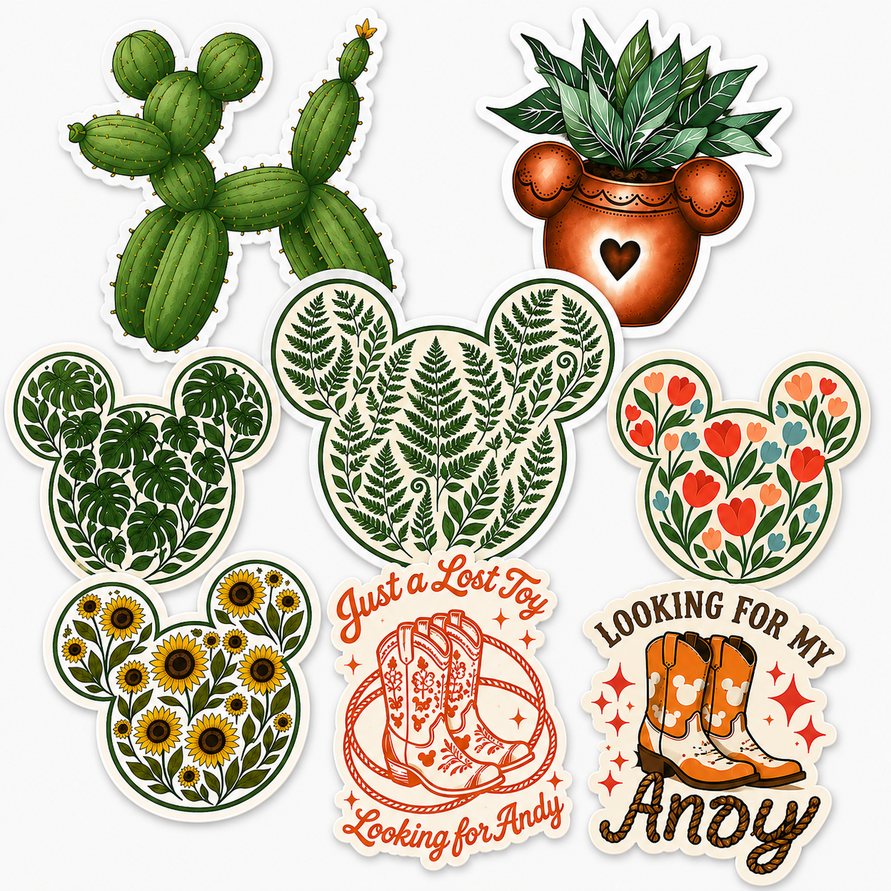 Fern Mickey Sticker